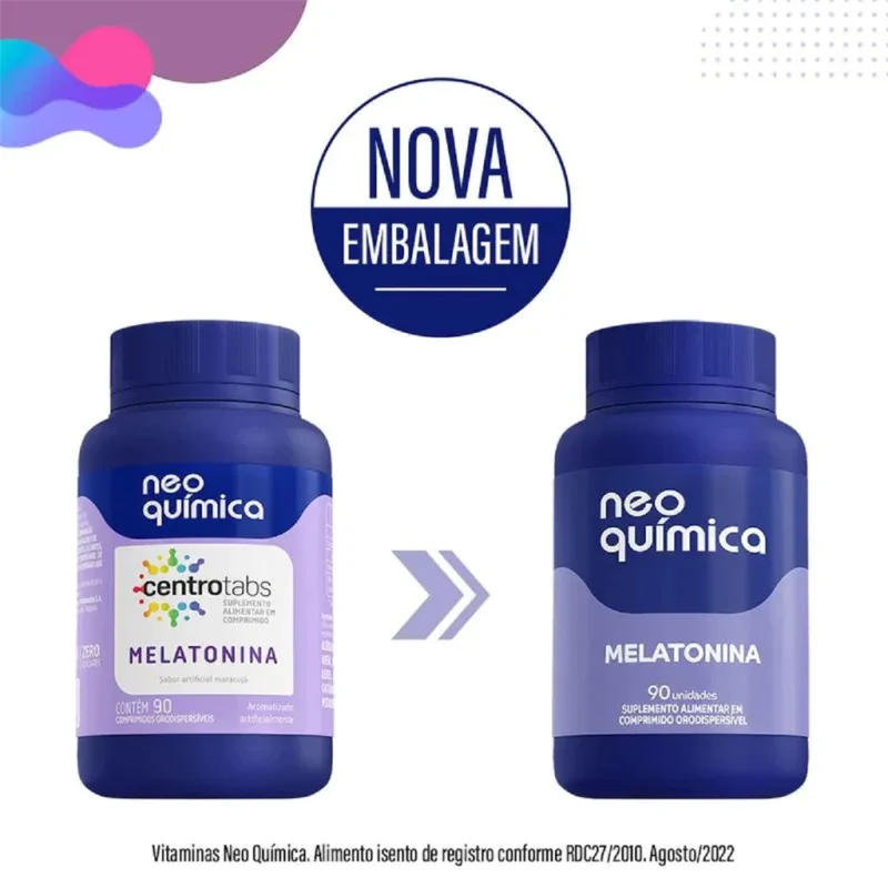 Kit 3 Melatonina Sabor Maracujá 90 Comprimidos - Neo Quimica (cópia) (cópia) - Imagem 3