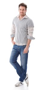Man in blue jeans