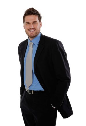 Man in black suit