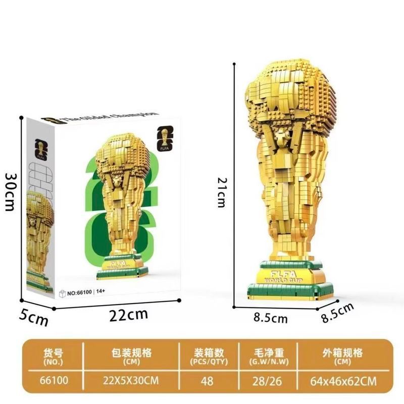 2 000 Pcs Lego Blocos - 2.000 PCS Lego Blocos de Construção Copa do Mundo Hercules Cup Liga de Futebol Troféu Fãs…