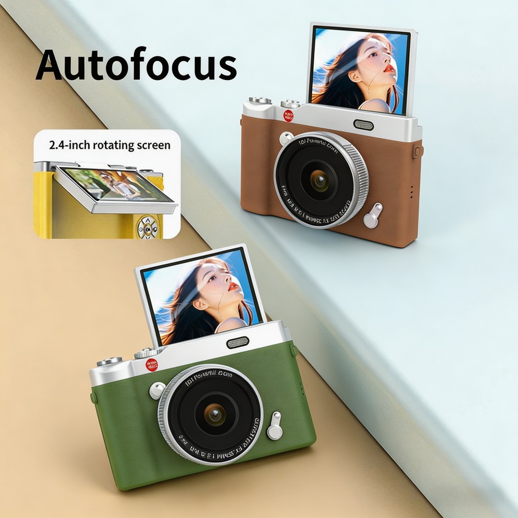 Camera Digital 64Mp Zoom 16X - Câmera Digital 64MP Profissional 4K Zoom 16X CCD Tela Flip 180° Selfie Vlog Alta…