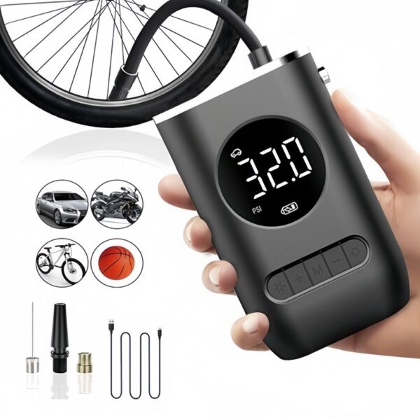 Carro Pneu Inflator Bomba Eletrica - Carro Pneu Inflator Bomba De Ar Elétrica Mini Portátil Sem Fio Compressor Para…