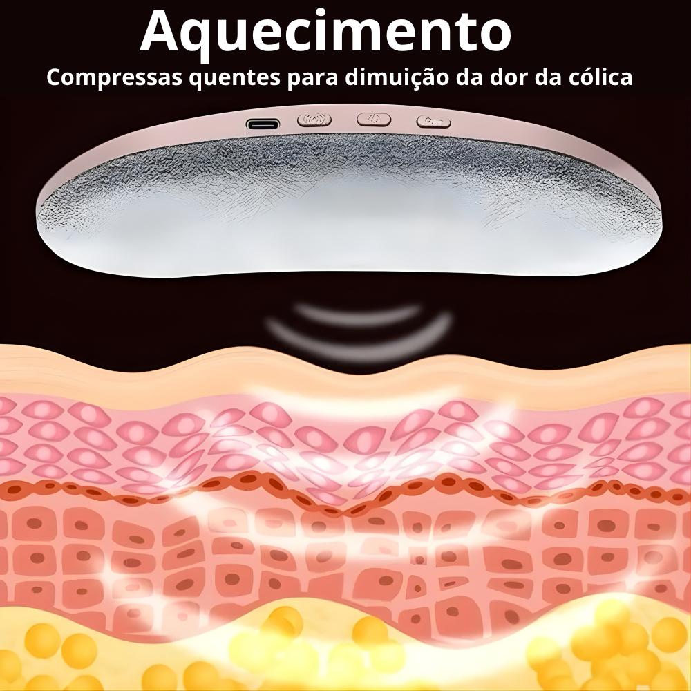 Cinta Compressa Termica Massageadora Abdominal - Cinta Compressa Térmica Massageadora Abdominal Para Cólica Menstrual…