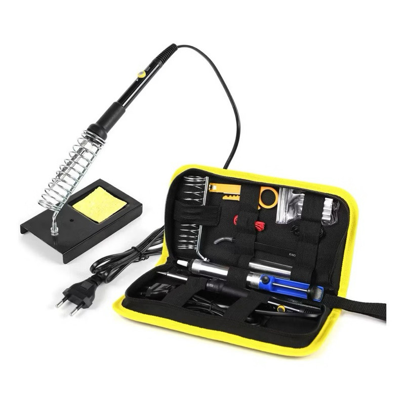 Estacao Solda Eletrico 15 Pecas - Kit Estação De Solda Elétrico Portátil Com 15 Peças 60w