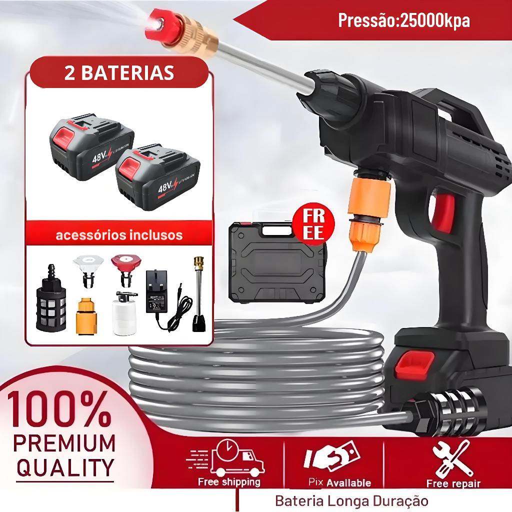 Lavadora Alta Pressao Recarregavel Carros - Lavadora de Alta Pressão Portátil Recarregável Para Carros E Jardins Linha…