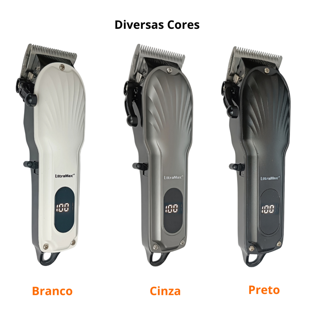 Maquina Cortar Cabelo Barba Recarregave - Máquina De Cortar Cabelo e Barba Profissional Portátil Recarregáve com visor…