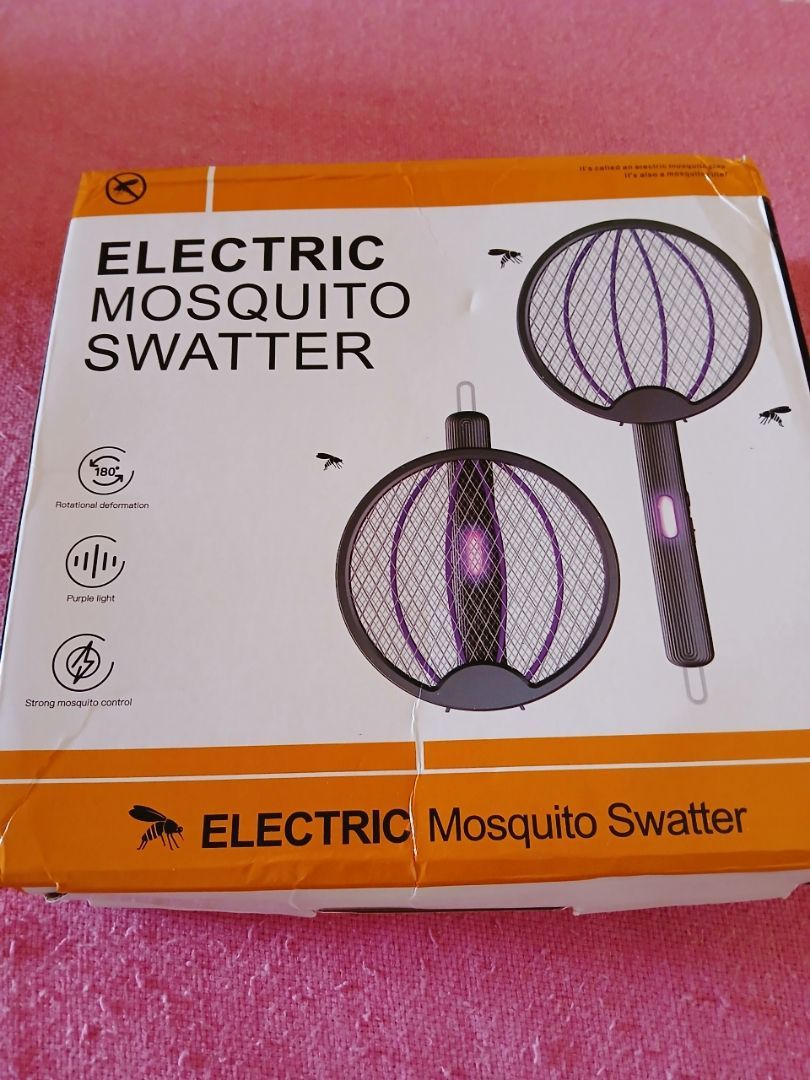 Mata Mosquitos 2 1 Raquete - Mata Mosquitos 2 Em 1 Raquete Recarregável Com Lâmpada UV 3000V USB TOP