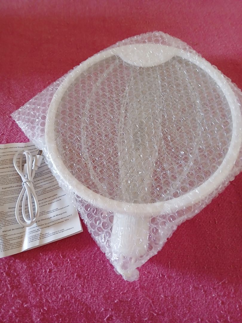 Mata Mosquitos 2 1 Raquete - Mata Mosquitos 2 Em 1 Raquete Recarregável Com Lâmpada UV 3000V USB TOP