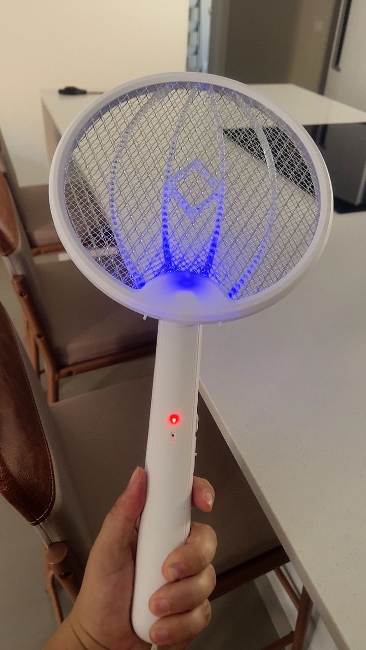 Mata Mosquitos 2 1 Raquete - Mata Mosquitos 2 Em 1 Raquete Recarregável Com Lâmpada UV 3000V USB TOP