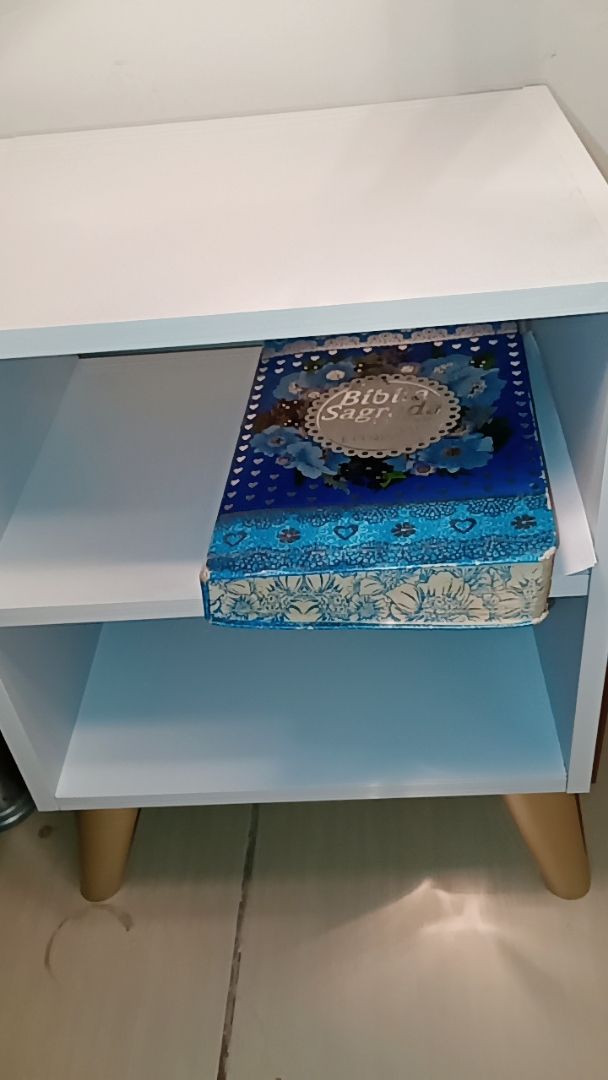 Mesa Cabeceira Retro Compacta Nicho - Mesa de Cabeceira Retrô Compacta com Nicho para Quarto Sala Casal ou Solteiro…