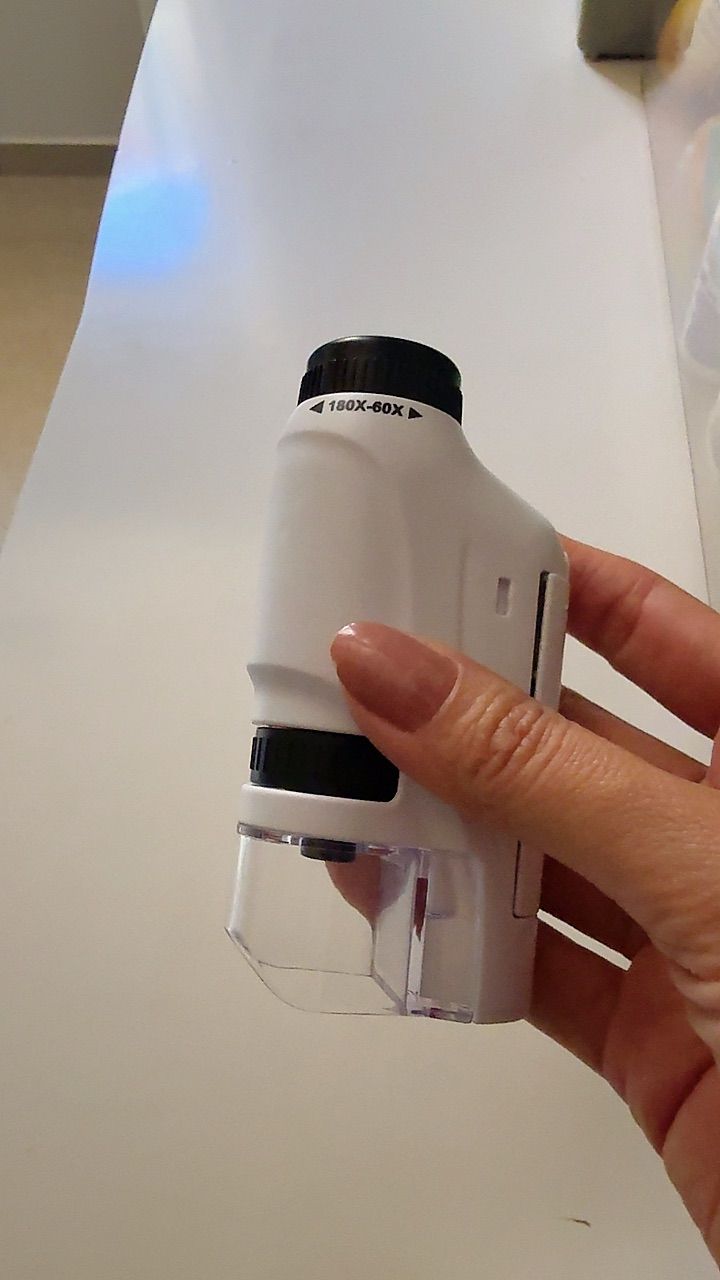Mini Microscopio Mao Zoom 60X - Mini Microscópio De Mão Portátil Com Zoom 60X-180X Para Plantas Infantis para crianças