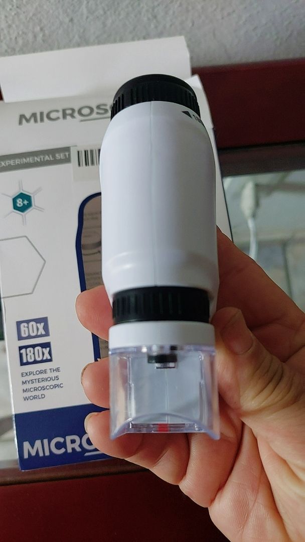 Mini Microscopio Mao Zoom 60X - Mini Microscópio De Mão Portátil Com Zoom 60X-180X Para Plantas Infantis para crianças