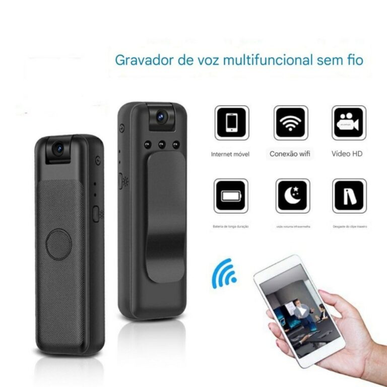 Mini câmera Portátil HD 1080P Do Projeto Grampo Traseiro WiFi visualização Remota Gravadores de vídeo