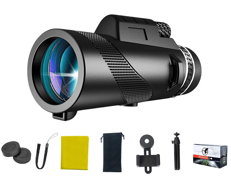 Telescopio Monocular 80X100 Tripe Celular - Telescópio Monocular portátil 80x100 HD com tripé - celular compatível…