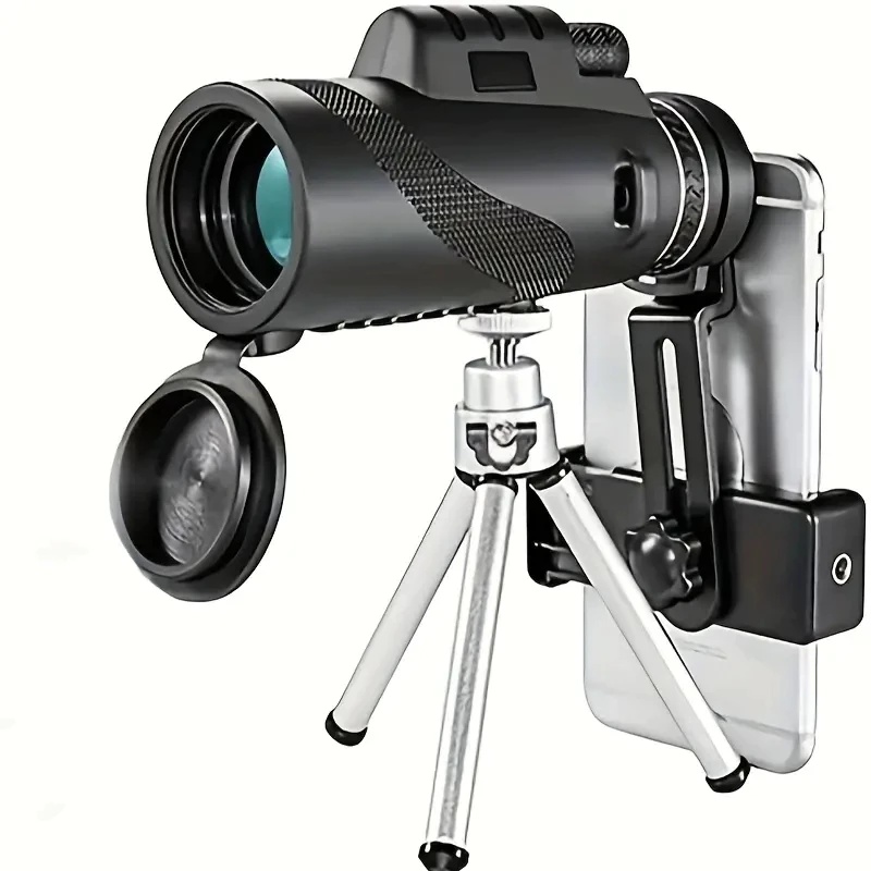 Telescopio Monocular 80X100 Tripe Celular - Telescópio Monocular portátil 80x100 HD com tripé - celular compatível…