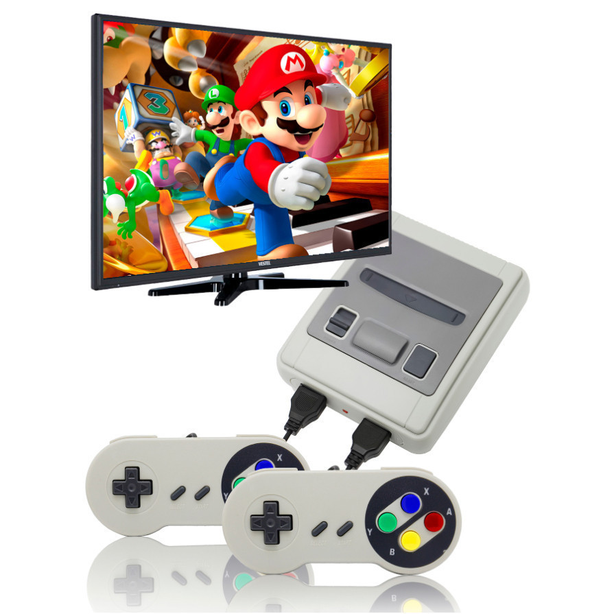 Video Game Classic Super Nintendo - Video Game Classic Super Nintendo Mini SNES Com 2 Controles 8 Bits 620 Jogos…