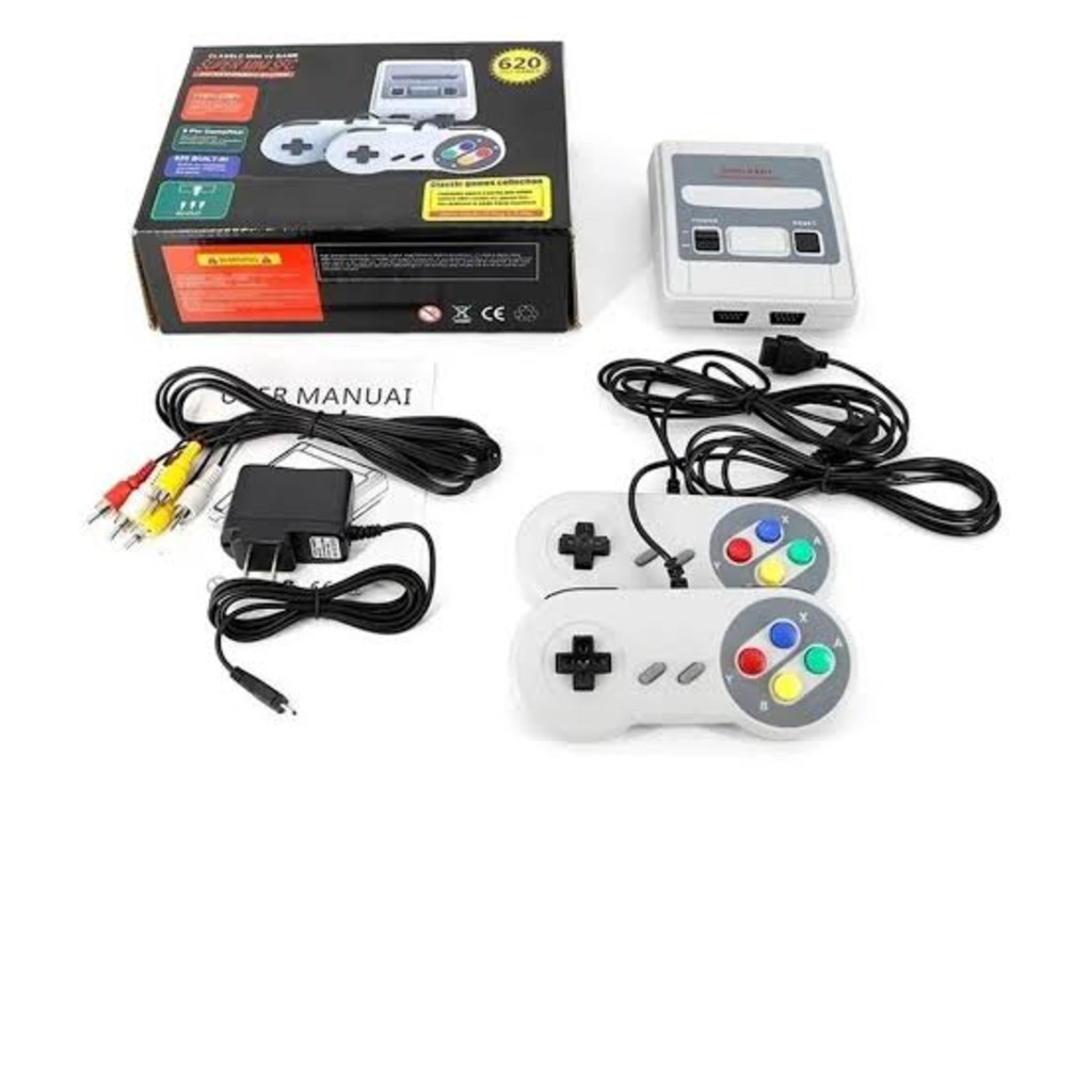 Video Game Classic Super Nintendo - Video Game Classic Super Nintendo Mini SNES Com 2 Controles 8 Bits 620 Jogos…