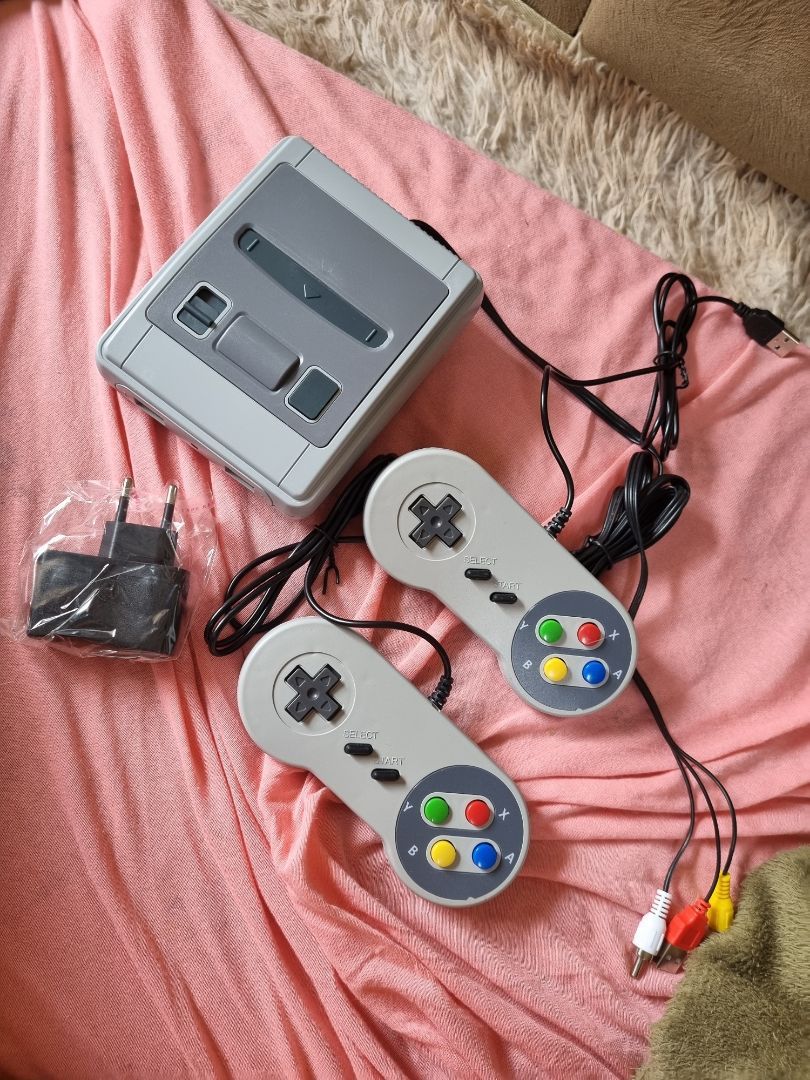 Video Game Classic Super Nintendo - Video Game Classic Super Nintendo Mini SNES Com 2 Controles 8 Bits 620 Jogos…