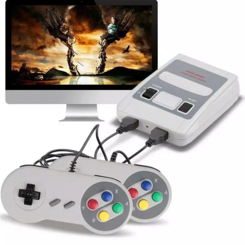 Video Game Classic Super Nintendo - Video Game Classic Super Nintendo Mini SNES Com 2 Controles 8 Bits 620 Jogos…
