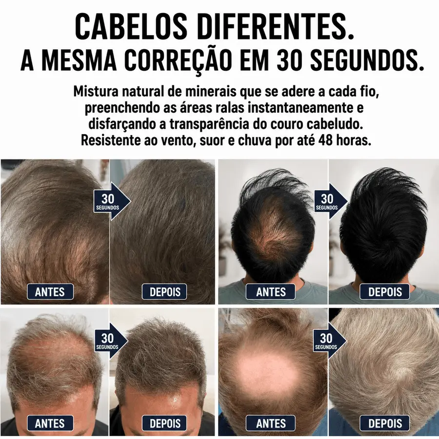 Resultado antes e depois da Maquiagem Capilar Suake
