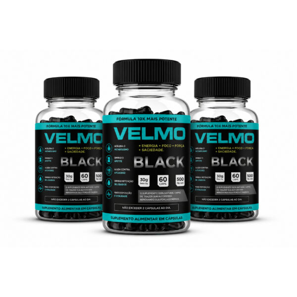 Velmo Black Capsulas Energia Forca - Velmo Black Capsulas Mais Energia e Força!